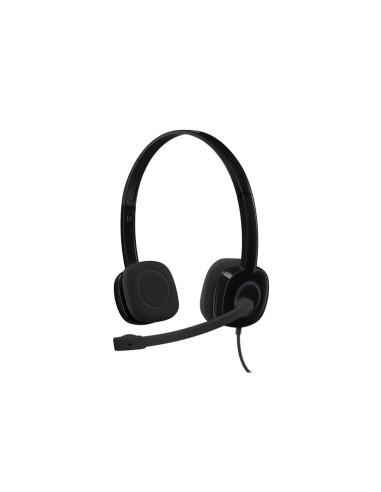 CUFFIA LOGITECH "H151" CON MICROFONO, Jack 3,5mm, NERO - 981-000589