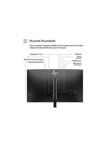 MONITOR HP 524pf Series 5 Pro LED 23.8" Wide 9D9L6UT IPS 1920x1080 5ms 350cd/m2 1000:1 (8.000.000:1) PIVOT Reg.H HDMI DP