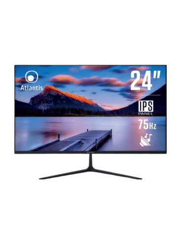 MONITOR ATLANTIS LED 23,8" Wide A05-HE24I-VHDM IPS 1920x1080 5ms 235A'±10cd/m2 1.000:1 VESA MM VGA HDMI DP Black