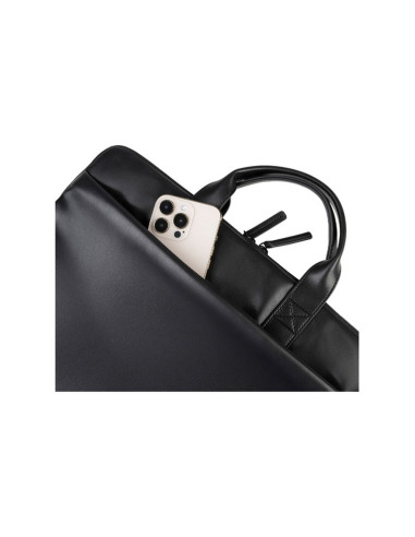BORSA X NB TUCANO ISOTTA SUPERSLIM 15,6", NERO, IN MORBIDO PU EFFETTO PELLE - BSISO1516-BK